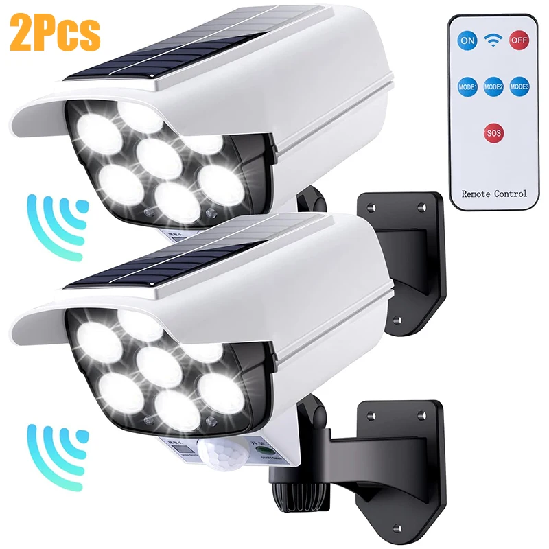 Home Security Flood Lights - 1-2Pack 77LED 태양 모션 센서 LED