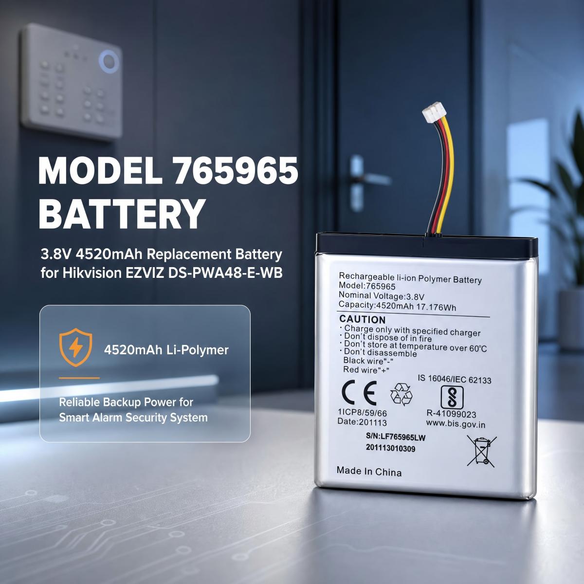 765965, 4520mAh 리튬 폴리머 배터리, 하이 - Home Security Battery Replacement 리뷰 및 가격