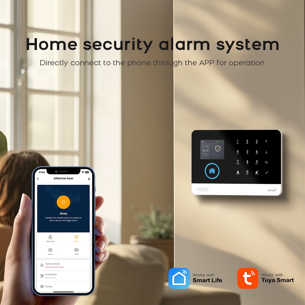 4G GSM Wifi 무선 홈 경보 시스템 Tuya 스 - Home Security Front Door Camera 리뷰 및 가격