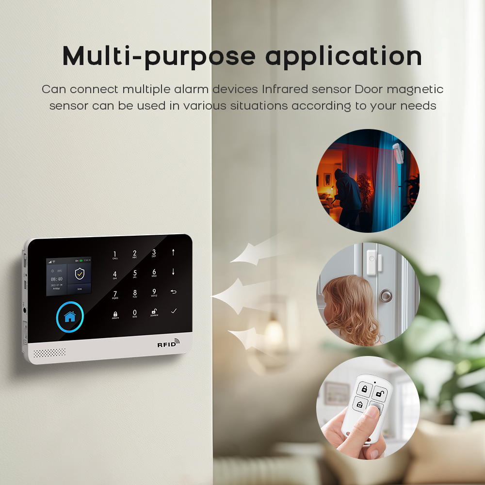 4G GSM Wifi 무선 홈 경보 시스템 Tuya 스 - Home Security Front Door Camera 리뷰 및 가격