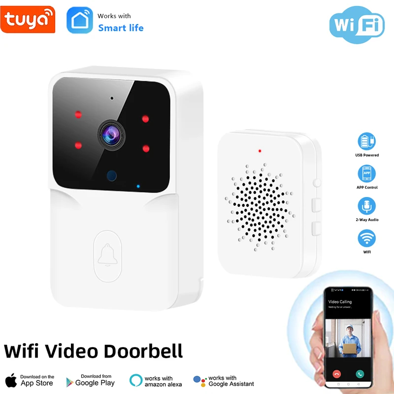 투야 와이파이 비디오 초인종 무선 HD 카메라 IR 알 - Home Security Front Door Camera 리뷰 및 가격