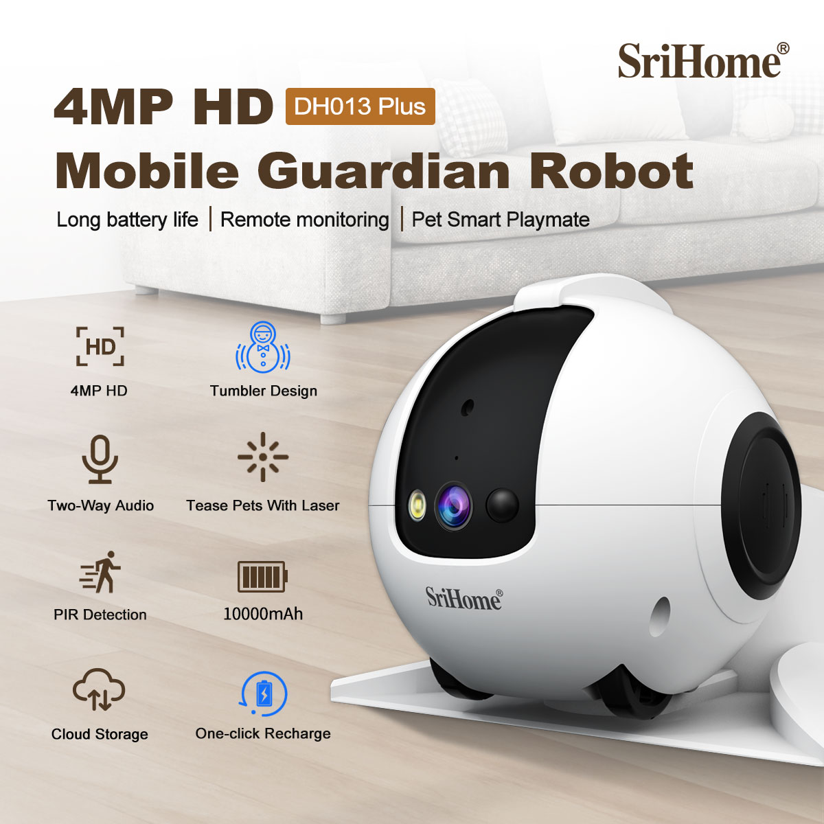 4MP 스리홈 앱 모바일 가드 로봇 풀컬러 무선 PTZ - Home Security Robots 리뷰 및 가격